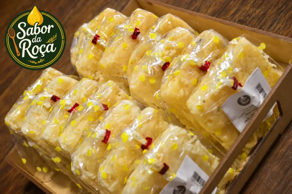 Doces embalados para completar um kit festa